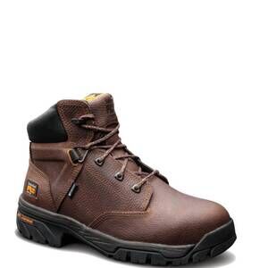 NEW TIMBERLAND men's alloy safety-toe helix waterproof work boot in brown